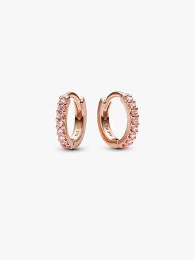 Pandora Sparkling Pink Huggie Hoop Earrings